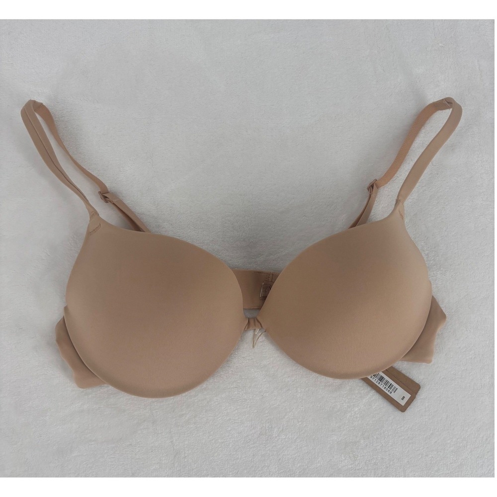 SKIMS Plunge Bra Women 36A Clay Tan Custom Fit Underwire NWT